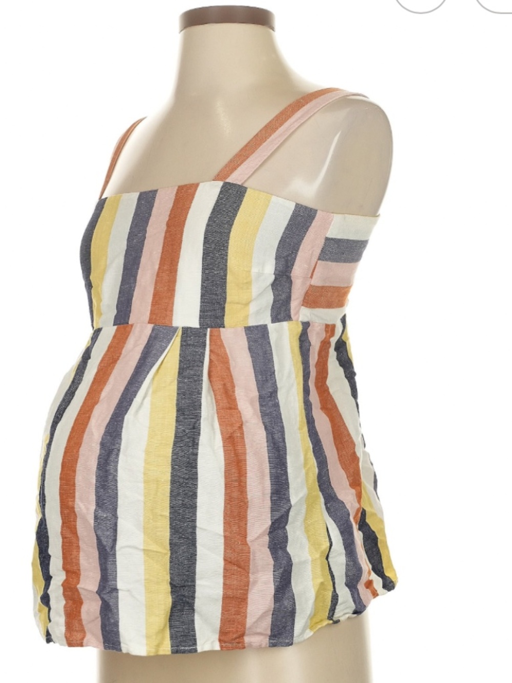 A Pea in the Pod XS Striped  Linen Blend Sleeveless Top